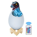 DinoGlow – Kinder Tischlampe mit Dinosaurier Motiv LED Licht und Fernbedienung
