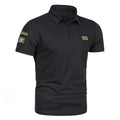 Leo – Klassisches Poloshirt mit Knopfleiste und Ärmelpatch-Detail