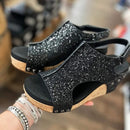 Louisa – Rutschfeste dicker Sohle Sandalen mit verstellbaren Riemen