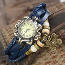 Hannah – Mehrschichtige Armbanduhr mit Schmetterlingsdesign und analogem Zifferblatt