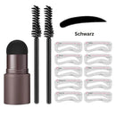BrowGlam - Augenbrauenstempel Kit für perfekt geformte und definierte Brauen mit Pinseln