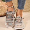 Gertrud – Leichte flache Schuhe mit künstlerischem Druckdesign