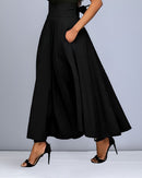 Leonora – Stylischer Hohe Taille Rock mit Gürtel und Taschen