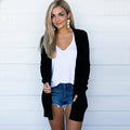 Theresa – Locker sitzende Langarm Strickjacke mit Offene Vorderseite Entwerfen