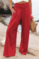Zophia – Locker geschnittene Hose mit hoher Taille Taschen und weitem Bein