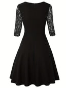 Emma – Elegantes Kleid mit langen Ärmeln und quadratischem Ausschnitt