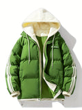 Freya - Langärmelige Reißverschluss Kapuze Pufferjacke Mit Taschen