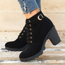 Tessa - Rutschfest Chunky Ferse Seitenreißverschluss Stiefel