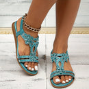 Susanne - Lässig Flache Sandalen mit Gummiband und rutschfester Sohle für Komfort