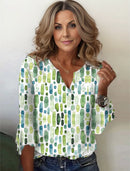 Lilly - Bluse mit lebhaftem Aquarelldruck