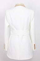 Celeste - Eleganter doppelreihiger blazer mit Taillengürtel