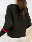 Eleganter Farbblock-Strickpullover mit U-Boot-Ausschnitt fÃ¼r Damen | Emily