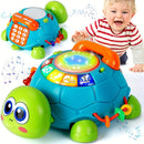 TurtleTots - Interaktives Schildkrötenspielzeug mit Musik-Lerntaste und lustigem Telefonanruf