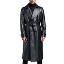 Felix - Lässiger knielanger doppelreihiger Trenchcoat mit langen Ärmeln und Taschen