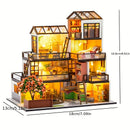 NestBuild - Detailliertes Miniaturhausmodell mit LED Beleuchtung
