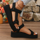 Hannah – Stylische flache Sandalen mit dicker Sohle und verstellbaren Riemen