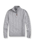 Ben - Warmer Langärmelig Reißverschluss Kragen Strickpullover