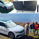 ShadeShield – Faltbarer Sonnenschutz im Regenschirmstil für die Windschutzscheibe Ihres Autos