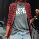 Selene - Schick Langärmelig Plaid Muster Blazer