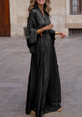 Angelika - Stylisches V Ausschnitt Kleid mit Fledermausärmeln und lockerer Passform