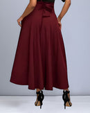 Leonora – Stylischer Hohe Taille Rock mit Gürtel und Taschen