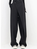 Elke – Hohe Taille weites Bein Hose mit lockerer Passform