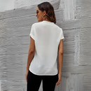 Raelina - Bequemer Kurzarm Bluse mit V Ausschnitt