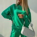 Emilia - Luxuriöser langärmeliger Pullover mit weiten Hosenbeinen zweiteiliges Satz