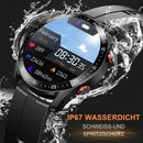 HealthEase - Intelligente Uhr mit rundem Ziffernblatt und Herzfrequenz Schlaf und Fitness Tracking Anzeige