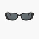 Isalie – Luxuriöse ovale Sonnenbrille mit goldenem V Akzent und schmalem Rahmen