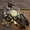 Hannah – Mehrschichtige Armbanduhr mit Schmetterlingsdesign und analogem Zifferblatt