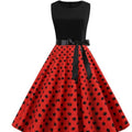 Gisela – Stilvolles ärmelloses Midikleid mit Rundhalsausschnitt und Schleifendesign