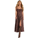 Luisa – Stilvoller Blumendruck Kleid mit Spaghettiträgern und Seitenschlitz