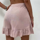 Amelina – Locker geschnittene Kurze Hosen mit hoher Taille und Falten und Taschen
