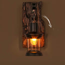 GlassGlow - Dekorative Wandleuchte mit Glaszylinder und Holzsockel für dauerhafte Beleuchtung