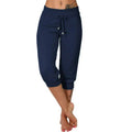Hedda – Schlanke Passform CroppedHose mit Kordelzug Taille und Taschen