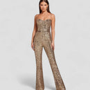 Emily – Stylischer ärmelloser Jumpsuit mit Spaghettiträgern und ausgestelltem Bein