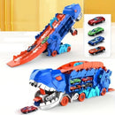 DinoDrive – Dinosaurier Transporter mit verwandelbarer Schiene und Schiebefunktion