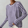 Cornelia – Eleganter Streifenpullover mit Rundhalsausschnitt und langen Ärmeln
