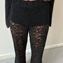 Hanna – Modische Hohe Taille Weites Bein Schlaghosen mit floralem Design