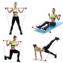 FlexaCore – Tragbares Pilates Stangen Satz mit abnehmbarer Stange und Fußschlaufen