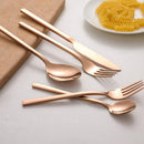 TableLuxe - Besteck Komplettset mit Gabeln Messern Löffeln und Teelöffeln
