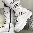 Emilia – Lässige rutschfester Sohle Stiefel mit Reißverschluss und Schnallen