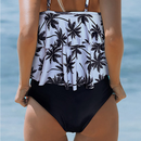 Mayla – Leichtes Badeanzug Set mit hoher Taille und Rüschen und aufgedruckten Details