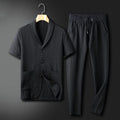 Bruno - Zweiteiliges Satz mit Kurzarm Strickjacke und Hose mit Kordelzug