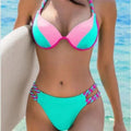 Lina – Elegantes hoher Taille Bikini Satz mit schlanker und schmale Passform