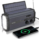 LightRidge – Tragbares handbetriebenes Radio mit Taschenlampe und Alarm