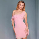 Isabel – Modisches Schulterfrei Minikleid mit Rüschendetails
