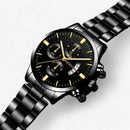 Helmut – Elegante rundem Zifferblatt Uhr mit Kalenderanzeige und Luxus Gurt