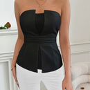 Noah - Falten Tops mit smocked Details und trägerlosen Design